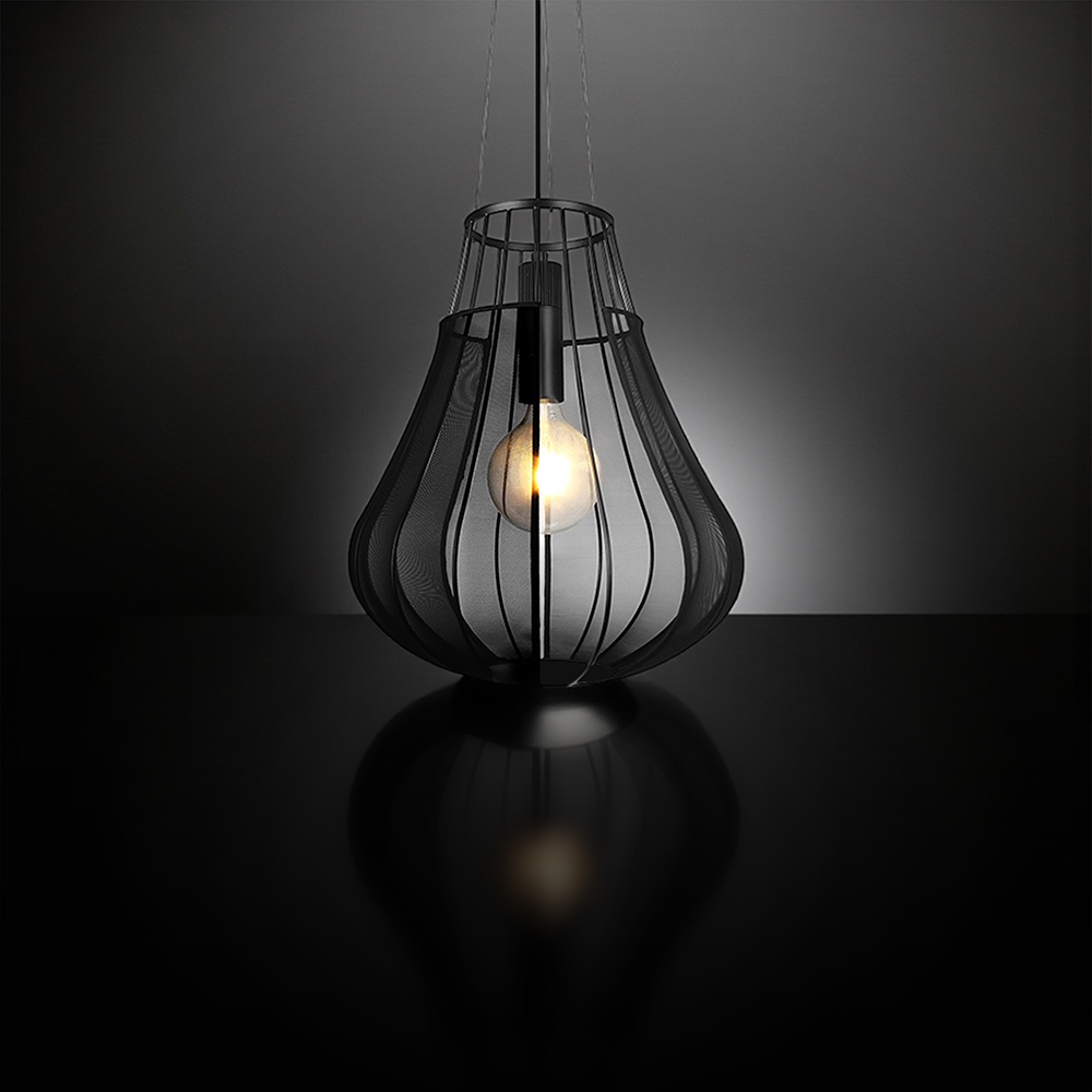 E27 Decorative Hanging Pendant (D420*H500mm) Matt Black Body img 1