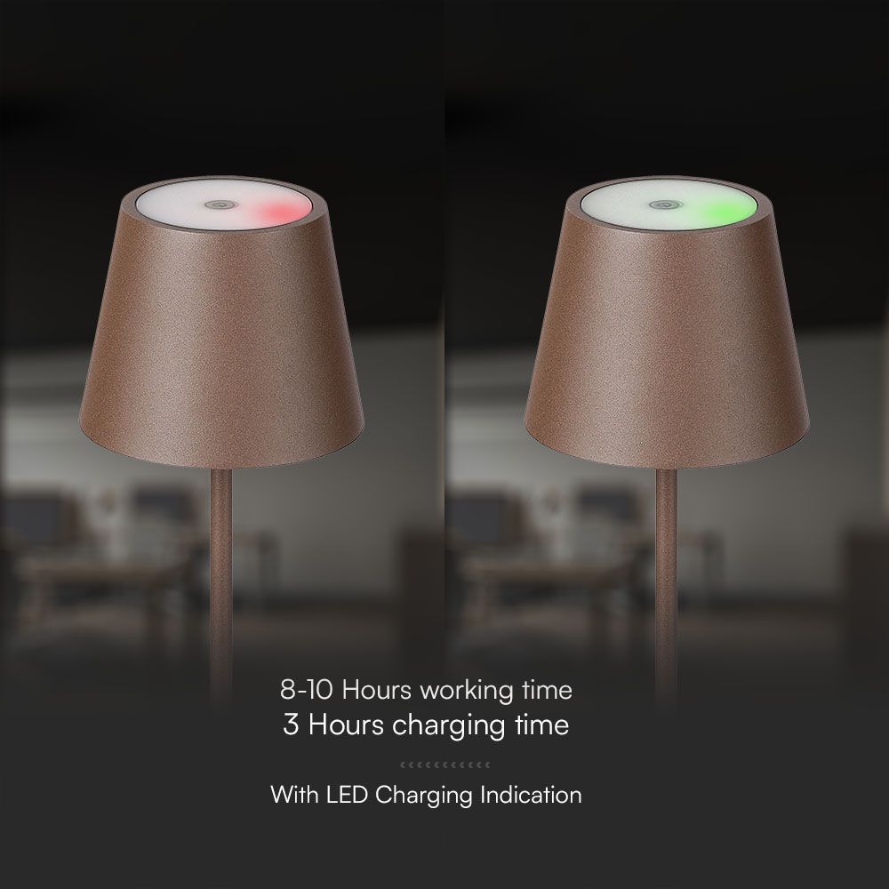 1.5W LED Table Lamp 3000K IP54 Sand Corten Body img 4