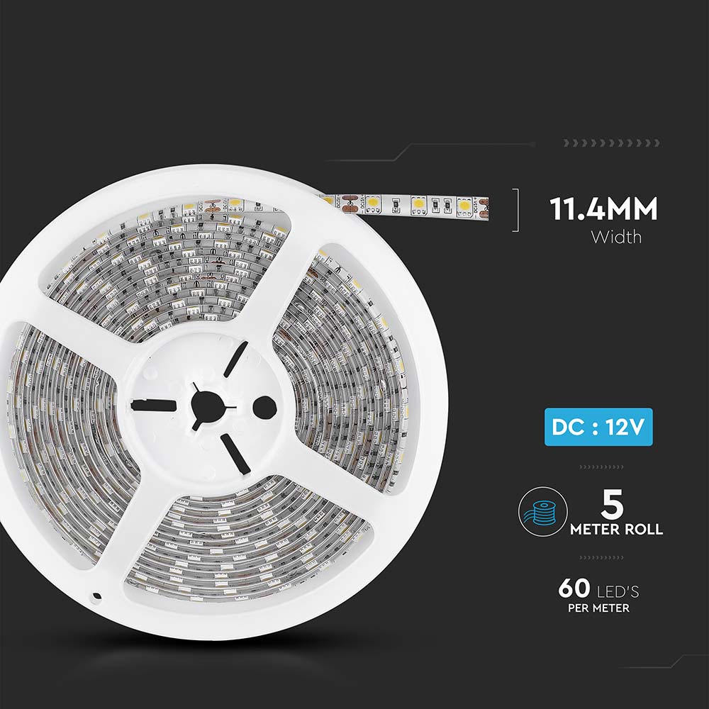 LED Strip SMD5050 - 60 LEDs 3000K IP65 img 5