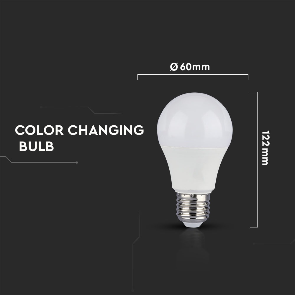 lampadina LED 9W E27 A60 cambia colore 3 in 1