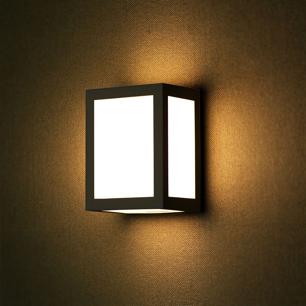 12W LED Wall Light Black Body 3000K