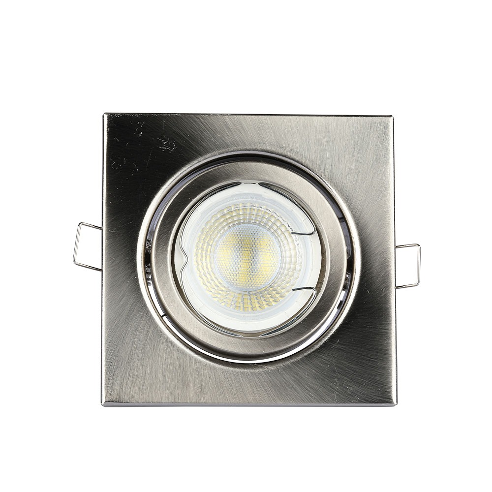 Adattatore per Faretti GU10Quadrato Regolabile Satin Nickel img 1