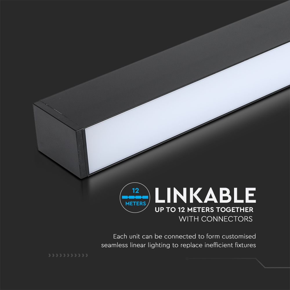 Linear Light SAMSUNG CHIP 40W Surface Black Body 6500K img 2
