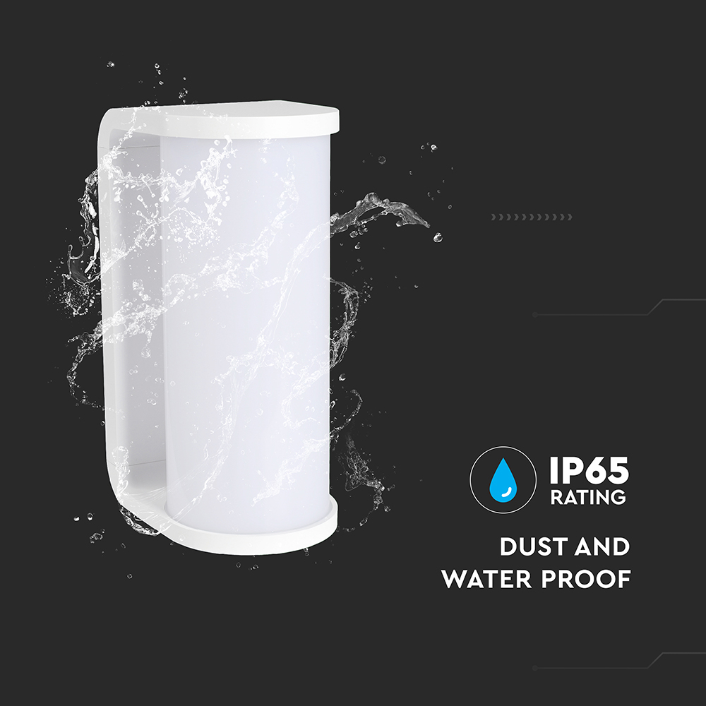 12W LED Wall Light White Body 3in1 img 2