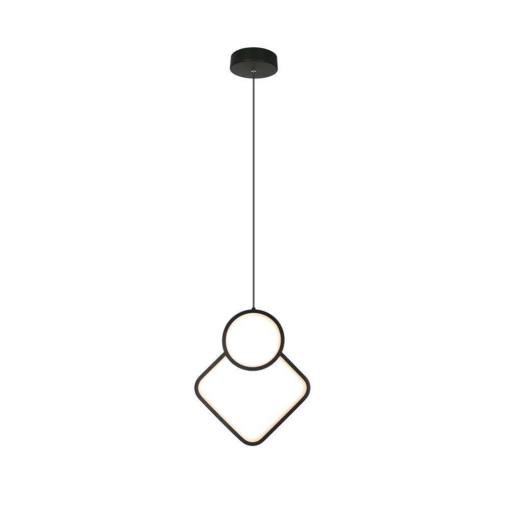 LED Designer Metal Hanging Lamp Black Body 3000K
