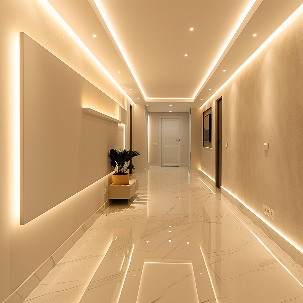 18W LED Stip Light CREE CHIP 3000K IP20 24V 10MM DOUBLE PCB img 1