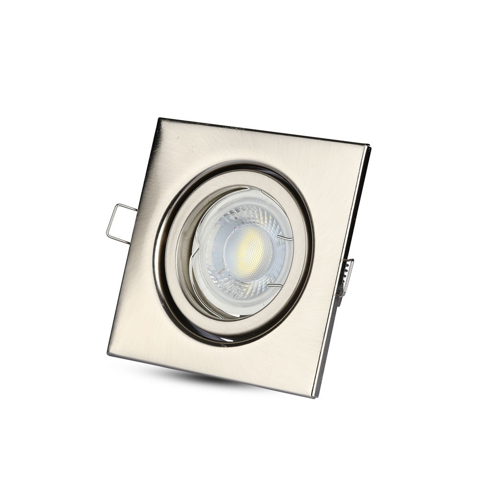 Adattatore per Faretti GU10Quadrato Regolabile Satin Nickel img 3