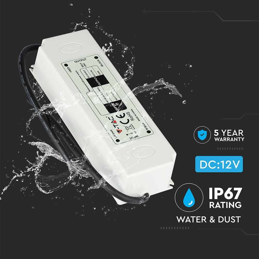 LED Plastica SLIM Power Supply 60W IP67 12V