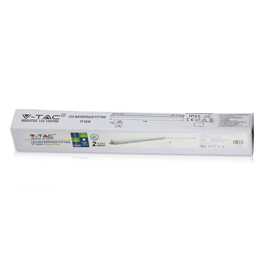 Lampada LED Impermeabile PC/PC 600 mm 18W Bianco naturale