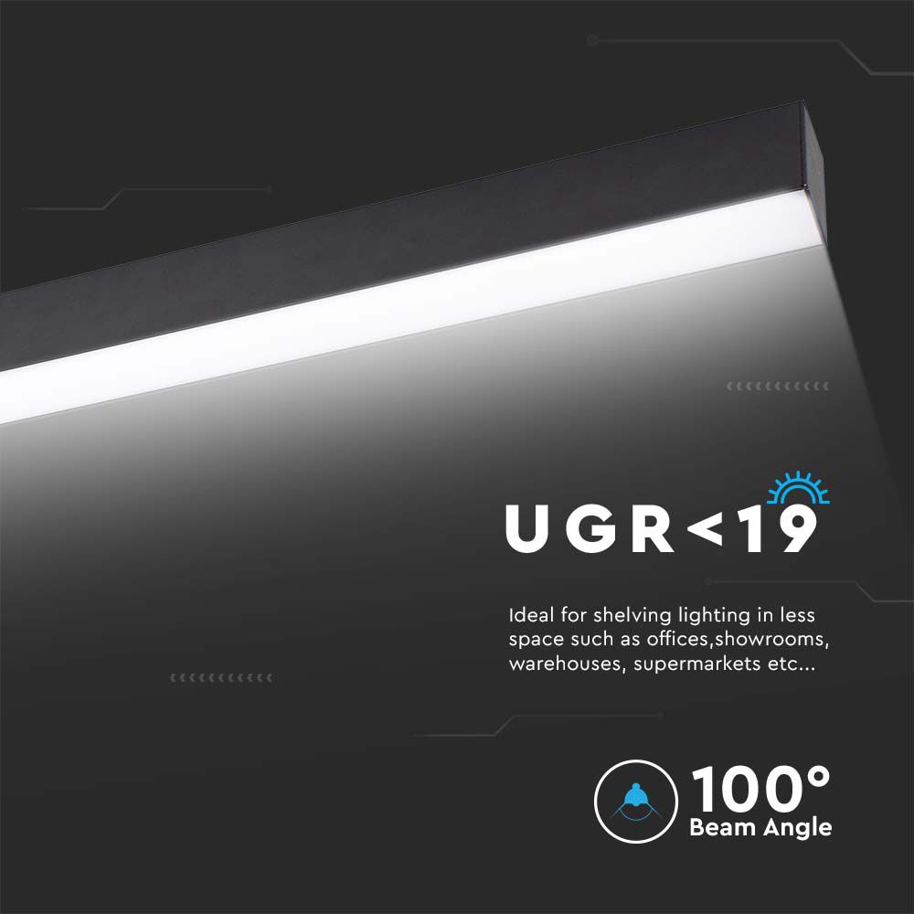 Linear Light SAMSUNG CHIP 40W Surface Black Body 6500K img 3