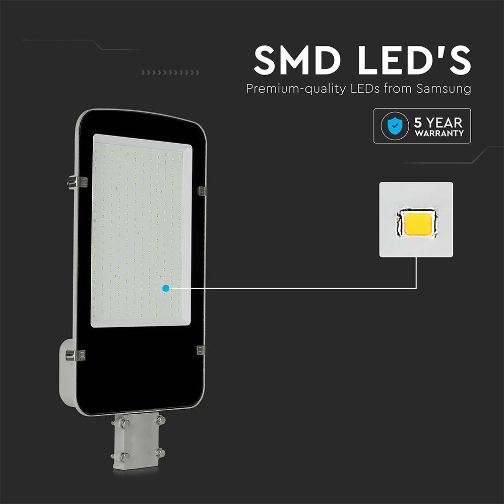 LED Street Light SAMSUNG CHIP - 50W A Grey Body 6500K img 1