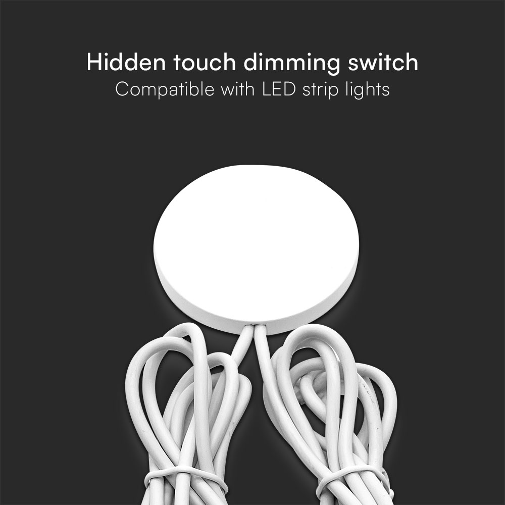 Hidden Touch Dimmer Switch For LED Strip Light White Body