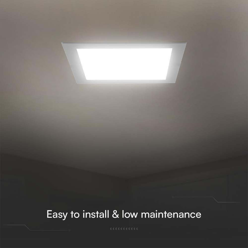 6W LED Backlit Recessed Panel - Square 3000K img 1