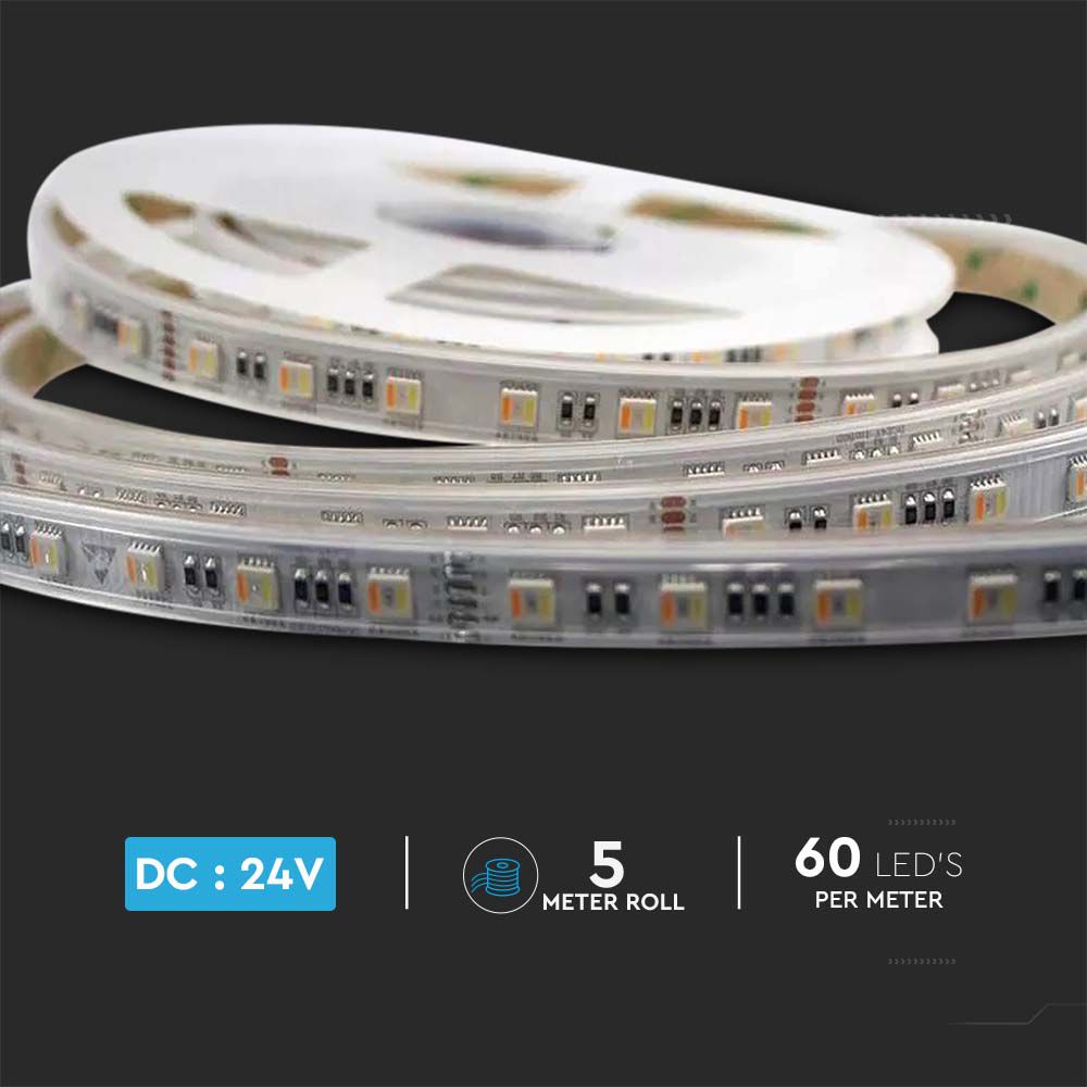 LED Strip SMD5050 - 60LED 24V IP65 3in1  RGB img 3