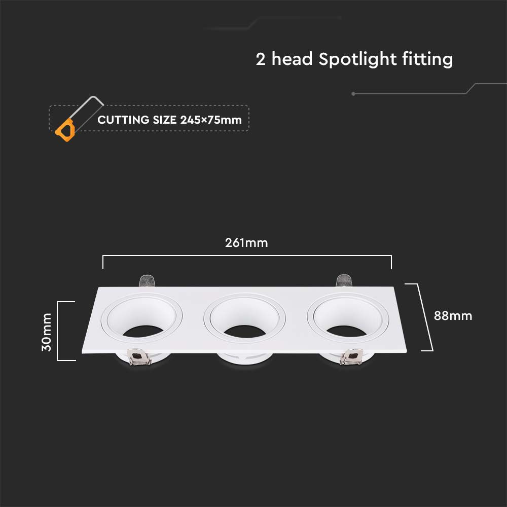 Head Fitting per faretto Iron+PC, bianca+bianca