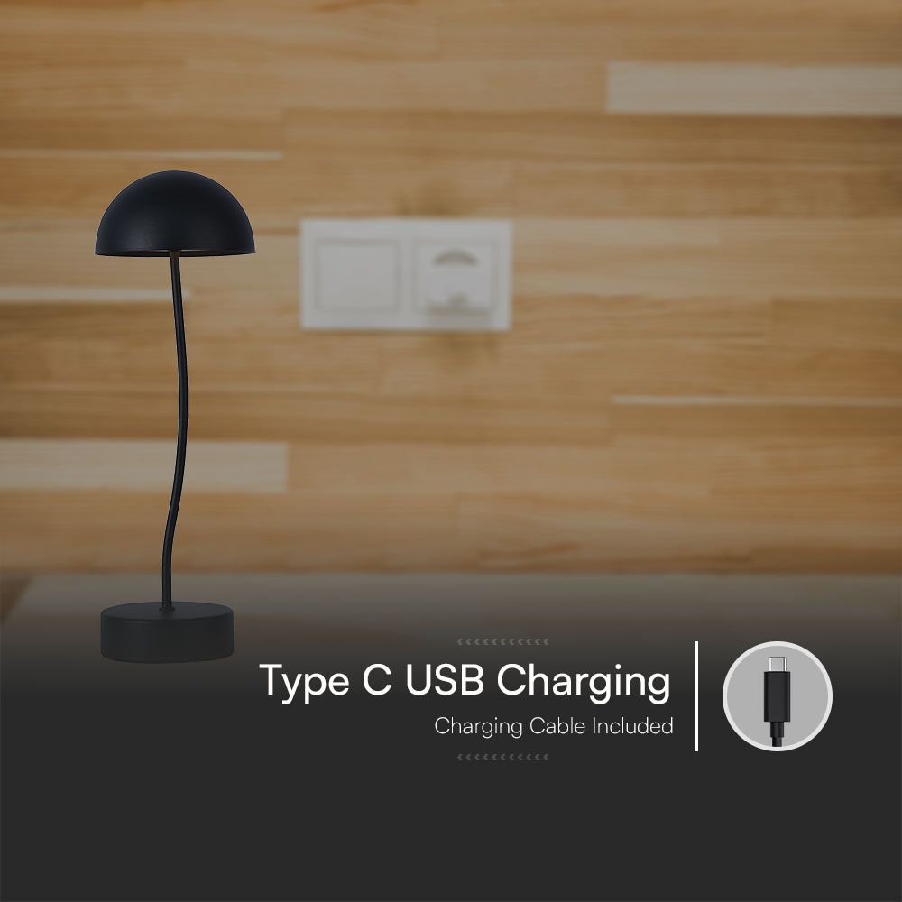 3W LED Table Lamp 3000K Black Body img 2