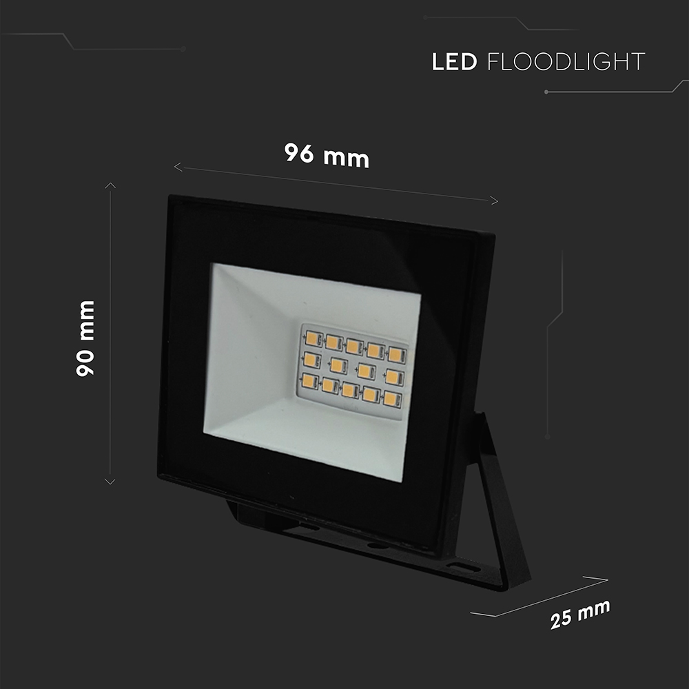 10W LED Floodlight 4000K Black Body