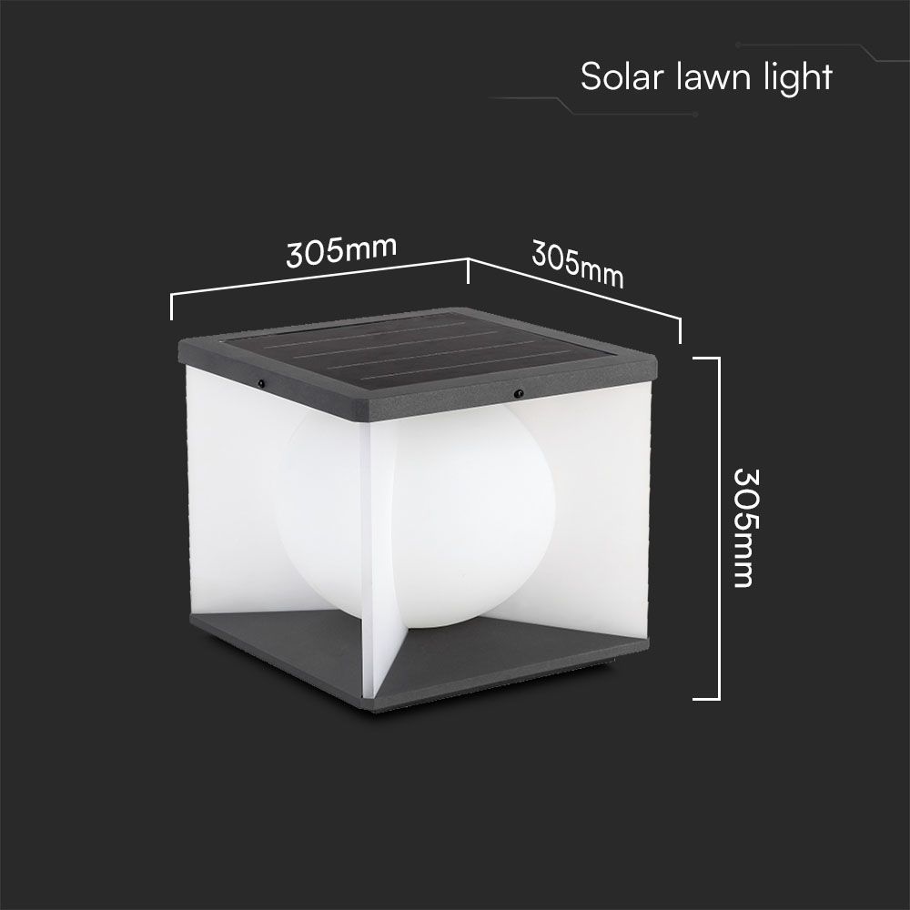 8W Solar Lawn Light 3000K