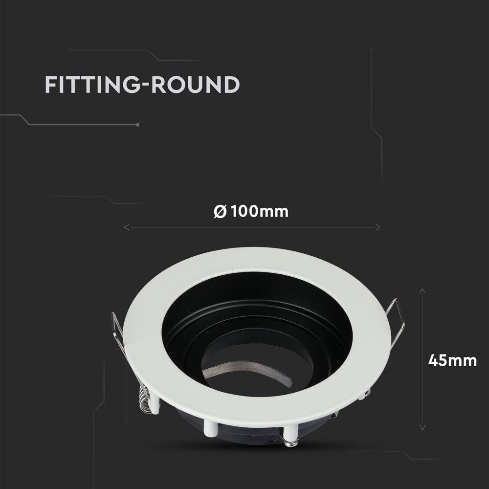 GU10 Corpo Rotondo Bianco