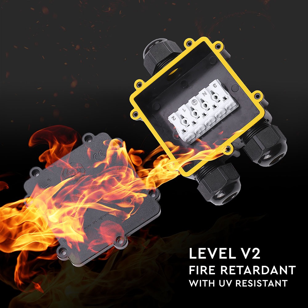 Impermeabile Nera Scatola di Derivazione con Terminali 8-12mm IP68 img 1