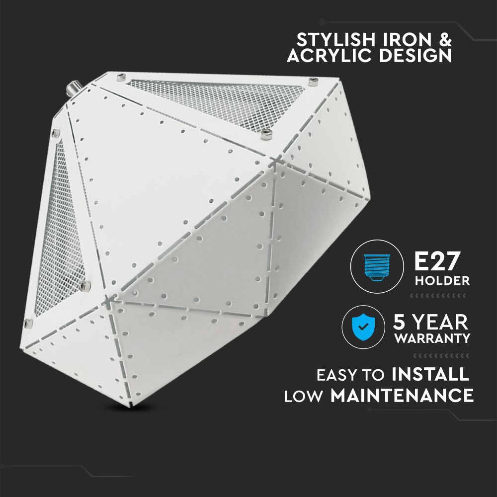 Pendente Light Pastel Prism Bianco 310 x 180 mm