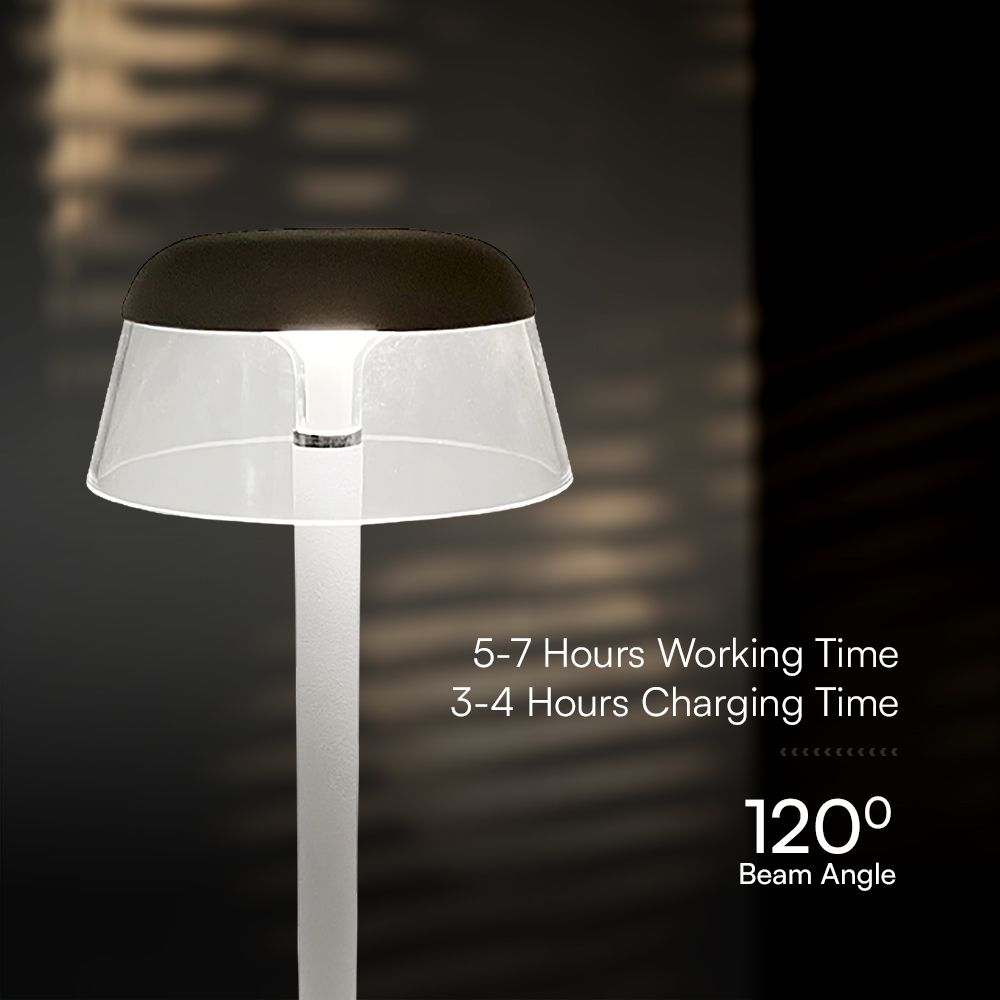 2W LED Table Lamp (130*285) 3in1 Dimmable White Body img 3