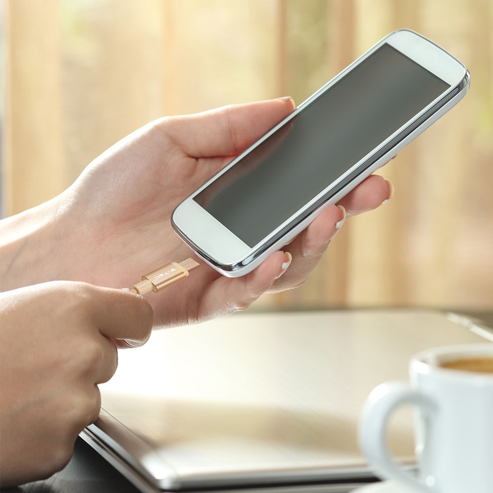 1m. Micro USB Cavo colore oro Platinum Series