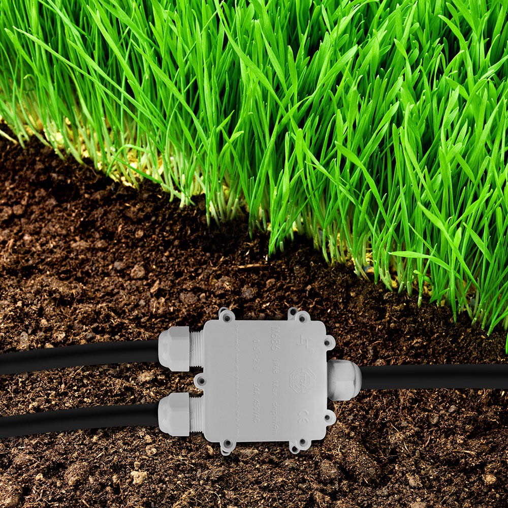 Impermeabile Bianca Scatola di Derivazione con Terminali 8-12mm IP68