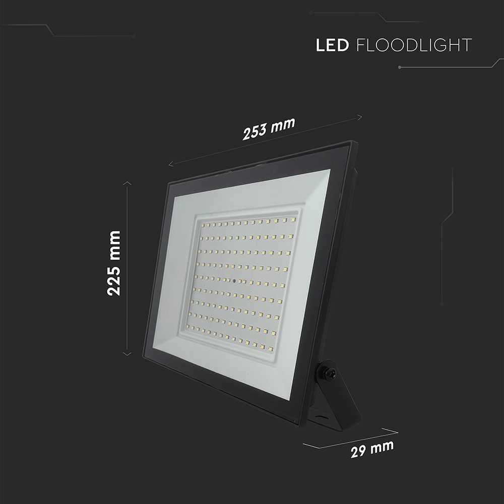 100W LED Floodlight 4000K Black Body