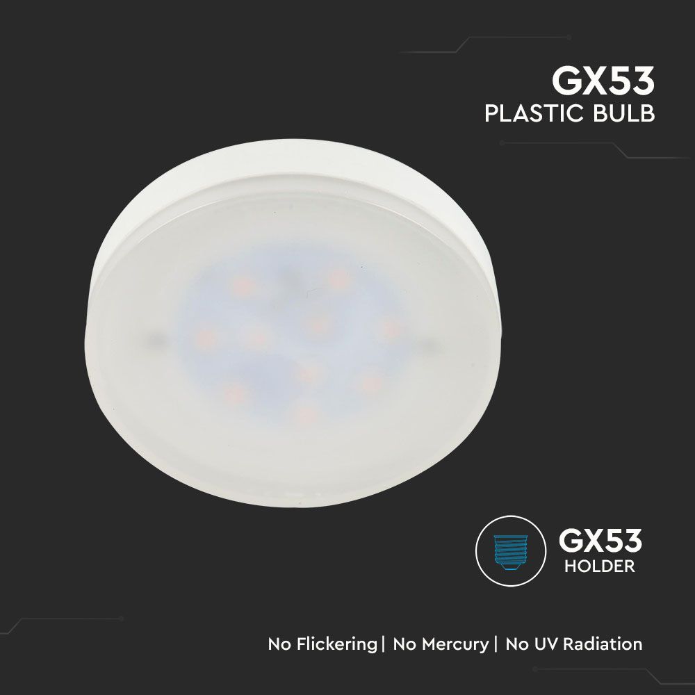LED Bulb - SAMSUNG CHIP 6.4W GX53 Plastic 4000K img 2