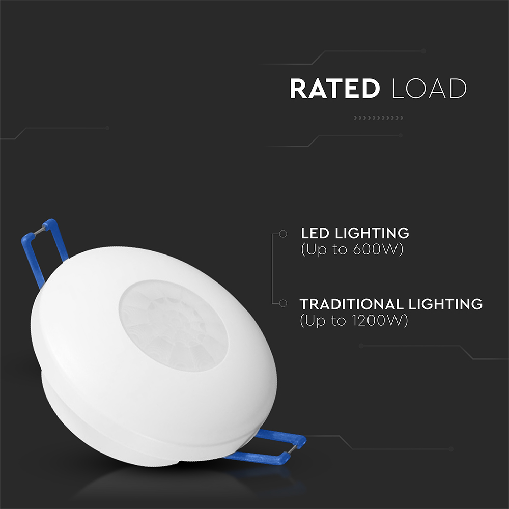 PIR Ceiling Sensor 2IN1 White Body img 1