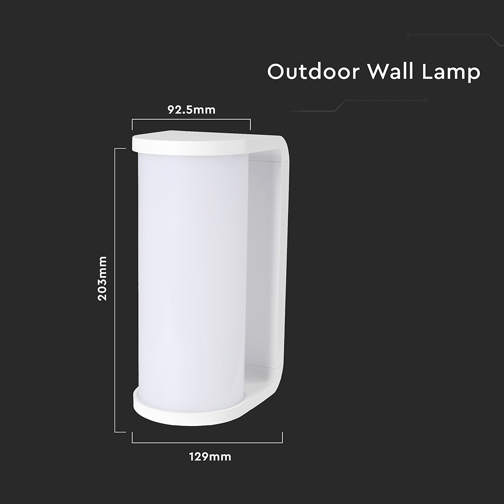 12W LED Wall Light White Body 3in1
