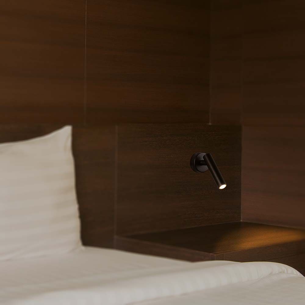 FARETTO LED DA PARETE 2W 3000K CORPO NERO