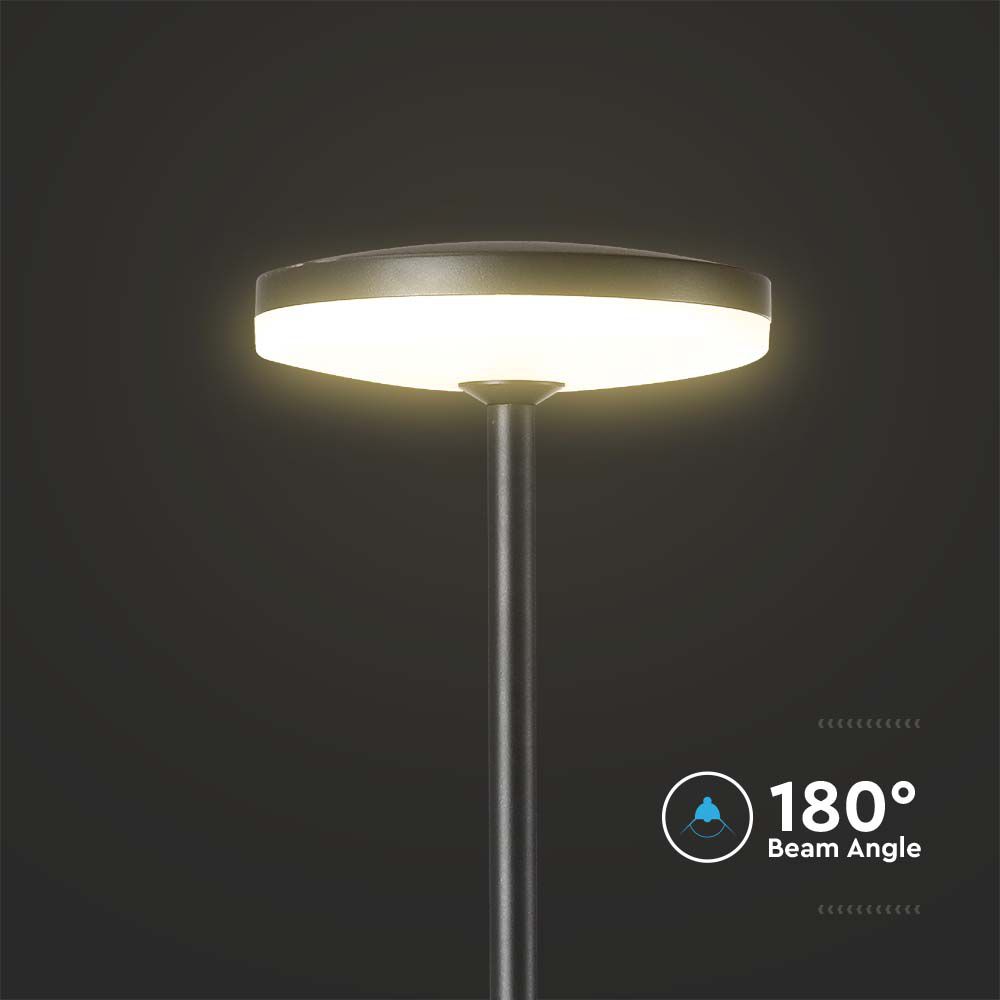 Lampada LED da Giardino 12W con Picchetto a con Doppio Fissaggio a Terra Colore Antracite d:15*h:80cm 3000K IP65 img 3