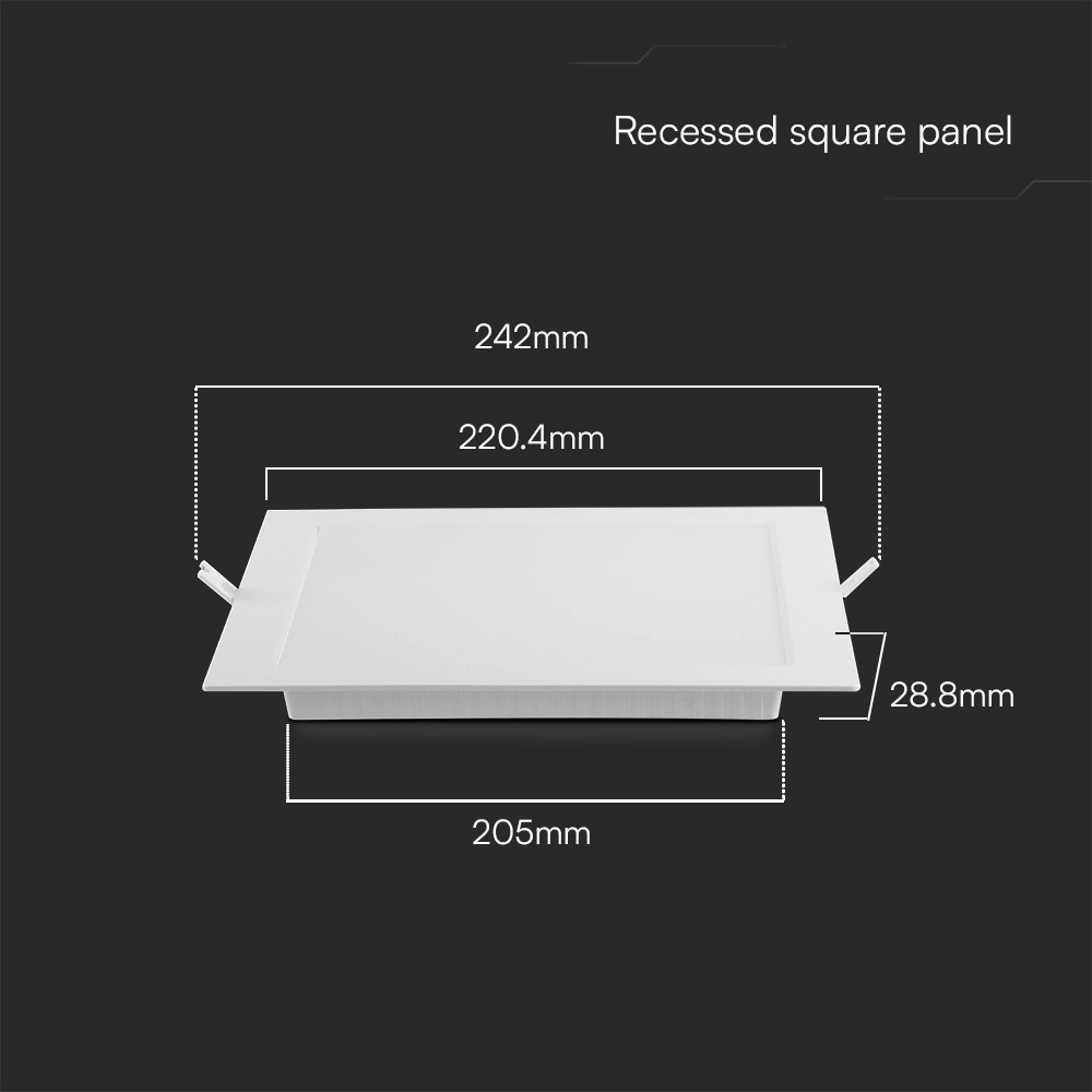 18W LED Backlit Recessed Panel - Square 4000K