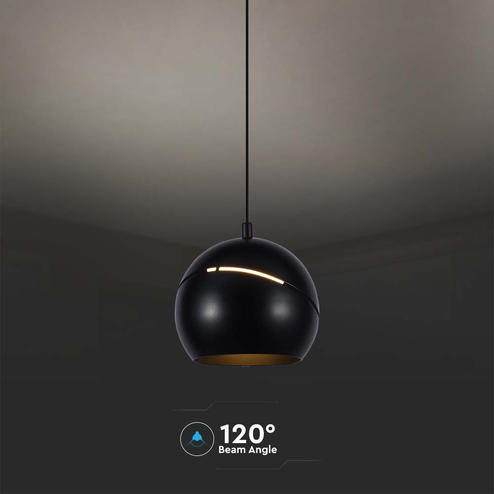  Lampadario LED a Sospensione 8.5W a Forma di Campana Colore Nero d: 18cm img 2