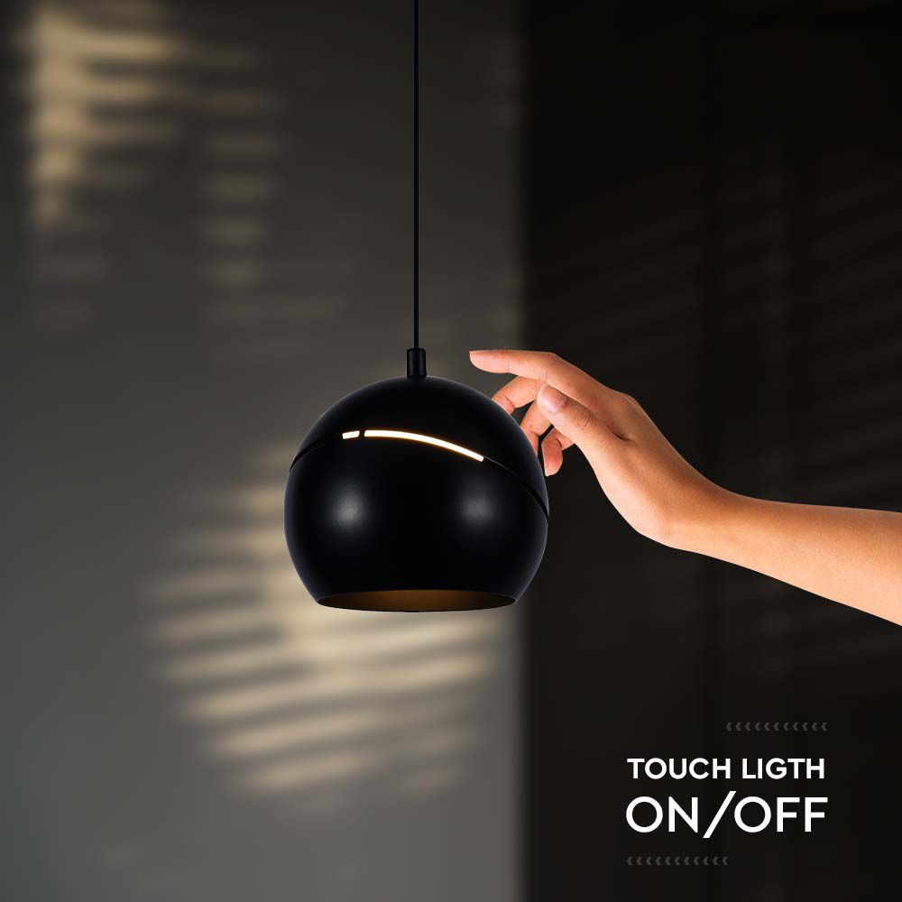  Lampadario LED a Sospensione 8.5W a Forma di Campana Colore Nero d: 18cm img 3