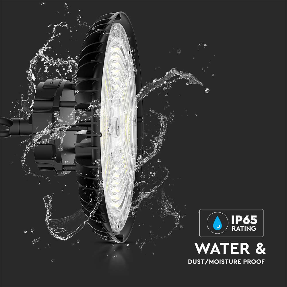 Campana LED SMD Industriale 200W 160LM/W UFO Colore Nero 120° 3in1 IP65 img 5