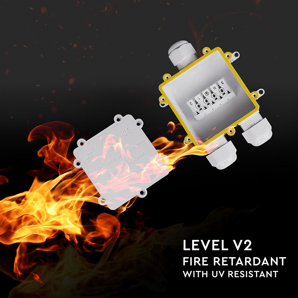 Impermeabile Bianca Scatola di Derivazione con Terminali 8-12mm IP68 img 1