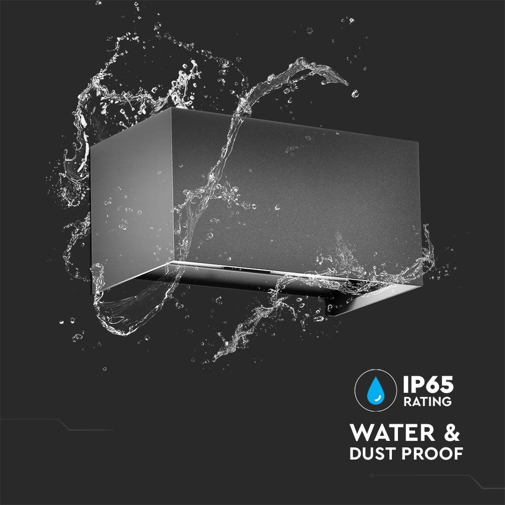 24W LED Wall Light Grey Body 3000K IP65 img 3