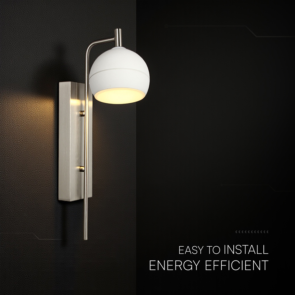 10W LED Decorative Lamp (L250*W80*H30mm) 3000K Brushed Nickel+White