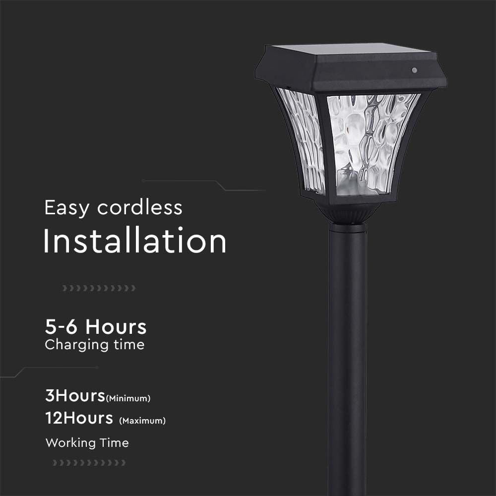 2W  Solar Stand Lamp Black Body 3in1 IP44 img 1