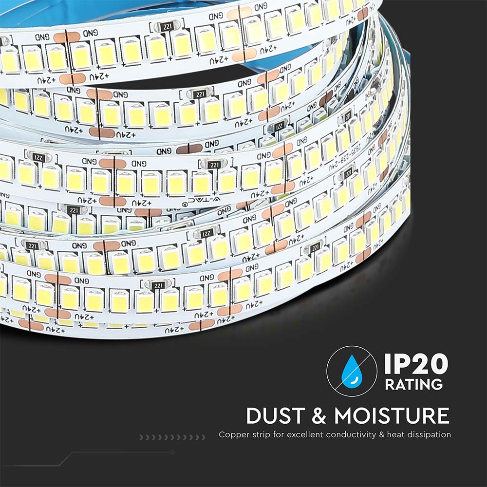 LED Strip SMD2835 - 238 LEDs 24V IP20 6400K  135LM/W img 2