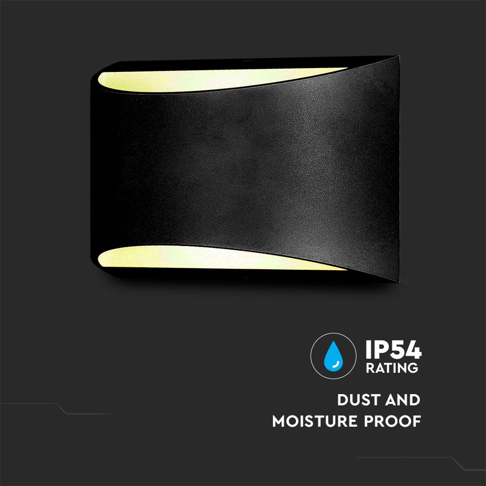 10W  Wall Lamp Bridgelux Chip Black Body 4000K IP54 img 3