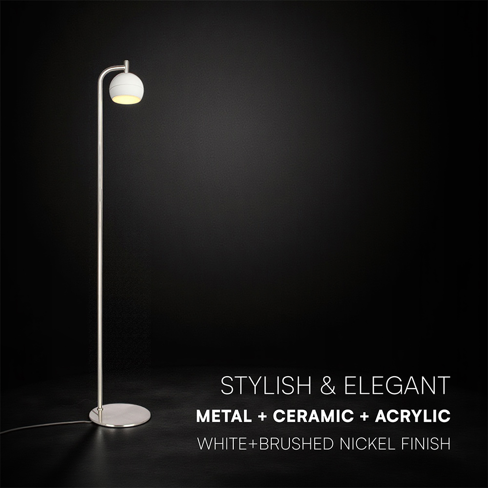 10W LED Decorative Lamp (D200*T6mm) 3000K Brushed Nickel+White img 1