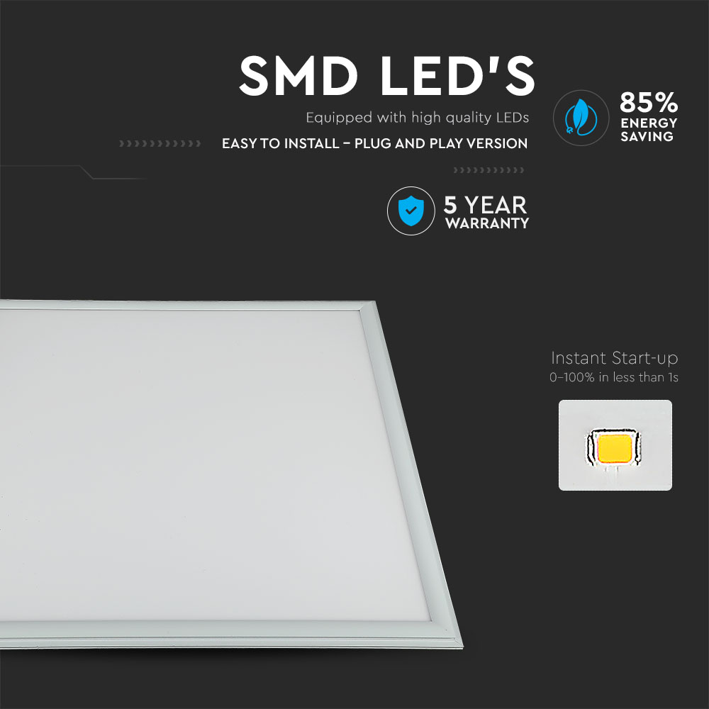 LED Panel Light SAMSUNG Chip 29W 600 x 600 mm 6400K Incl Driver 6pcs/Set 120lm/W