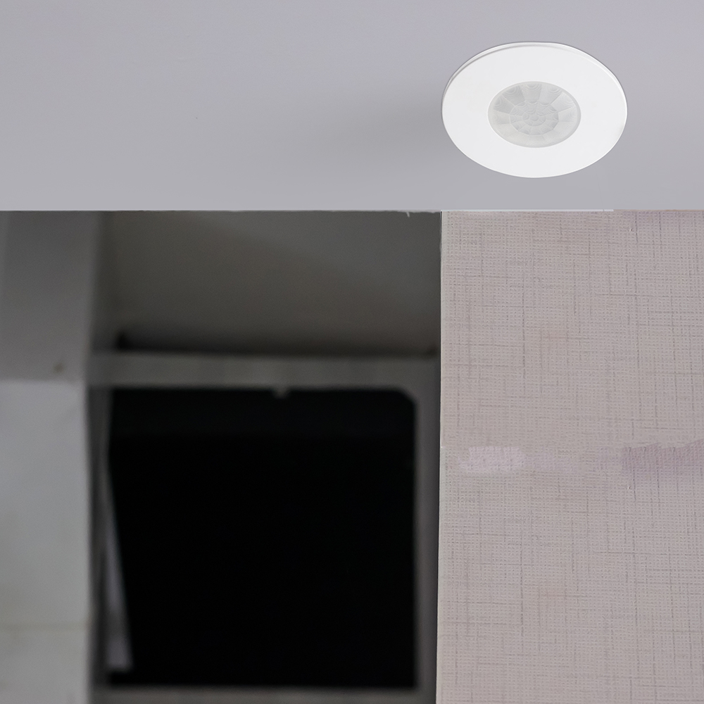 REAL PIR Presence Sensor Recessed Mount White Body