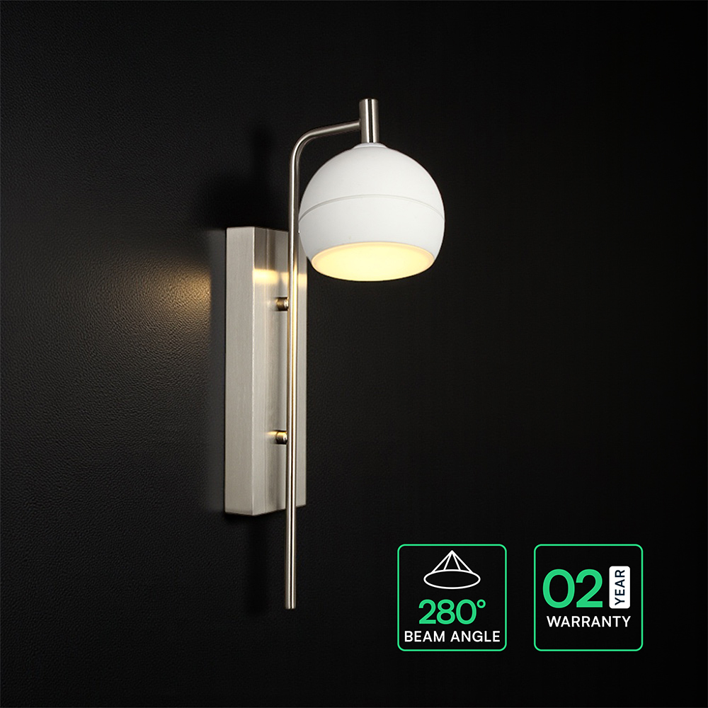 10W LED Decorative Lamp (L250*W80*H30mm) 3000K Brushed Nickel+White img 2