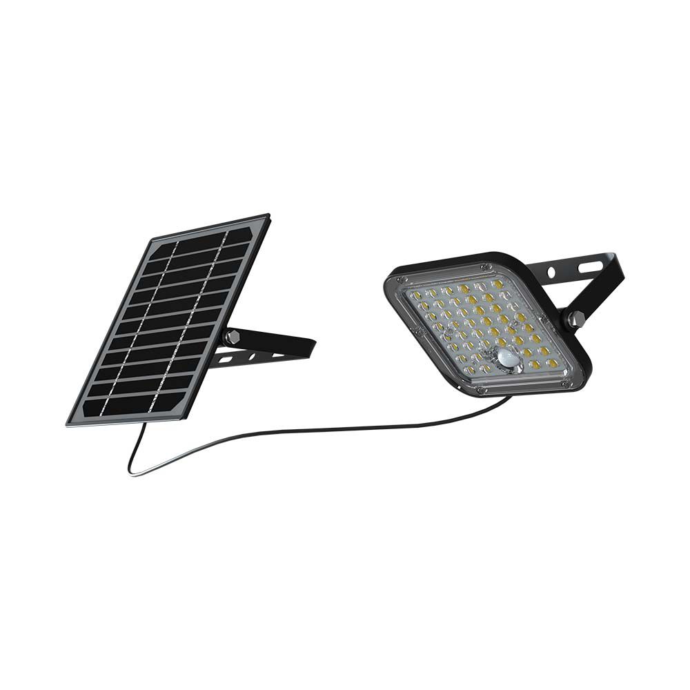 10W LED Solar Floodlight LiFePo Battery 3.7V Black  img 4