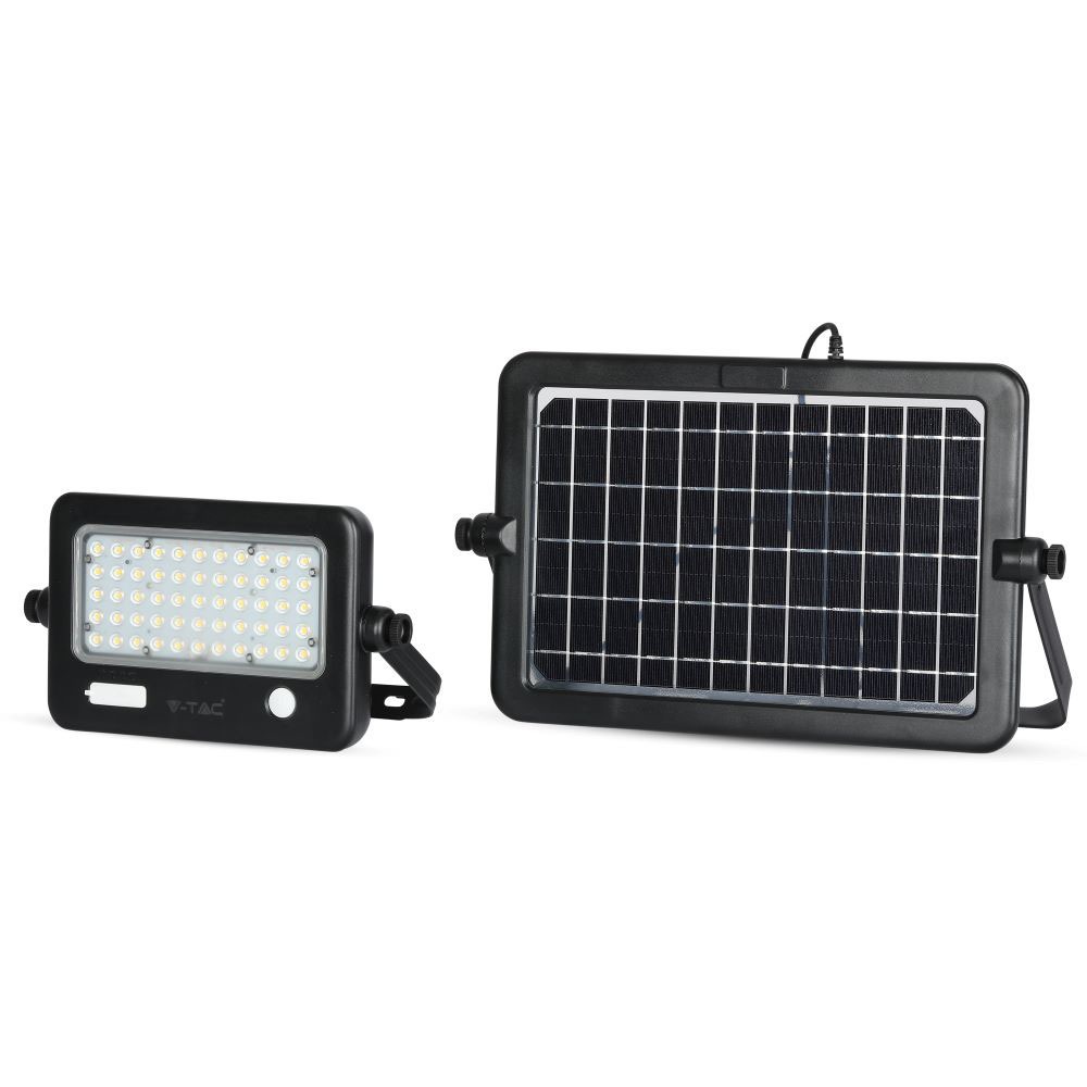 10W LED Proiettore Solare Corpo Nero 4000K img 1